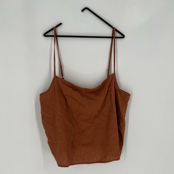 WeWoreWhat Boxy Cami Linen Blend Tank - Picture 1 of 6